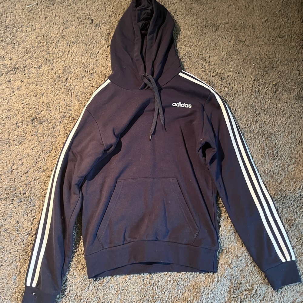 Adidas navy blue hoodie, S